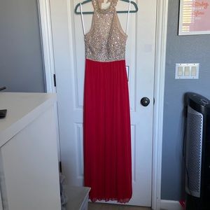 Red prom dress from Macy’s